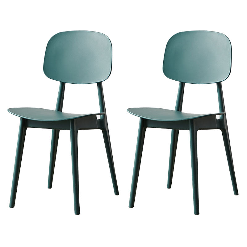Scandinavian Design Open Back Dining Side Chair Plastic Dining Armless Chair Green 2 Piece Set Clearhalo ' kitchen&dining_furn' 'Dining Chairs' 'Dining Tables & Seating' 'dining_chair' 'furn' 'furn_dining_chair' 'Furniture' 'furniture_dining_chair' 'Kitchen & Dining Furniture' 'kitchen' 4600169