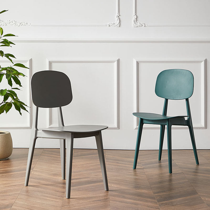 Scandinavian Design Open Back Dining Side Chair Plastic Dining Armless Chair Clearhalo ' kitchen&dining_furn' 'Dining Chairs' 'Dining Tables & Seating' 'dining_chair' 'furn' 'furn_dining_chair' 'Furniture' 'furniture_dining_chair' 'Kitchen & Dining Furniture' 'kitchen' 4600172