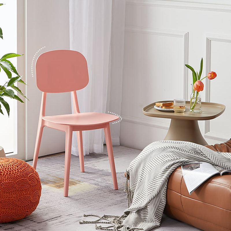 Scandinavian Design Open Back Dining Side Chair Plastic Dining Armless Chair Clearhalo ' kitchen&dining_furn' 'Dining Chairs' 'Dining Tables & Seating' 'dining_chair' 'furn' 'furn_dining_chair' 'Furniture' 'furniture_dining_chair' 'Kitchen & Dining Furniture' 'kitchen' 4600174
