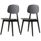 Scandinavian Design Open Back Dining Side Chair Plastic Dining Armless Chair Black 2 Piece Set Clearhalo ' kitchen&dining_furn' 'Dining Chairs' 'Dining Tables & Seating' 'dining_chair' 'furn' 'furn_dining_chair' 'Furniture' 'furniture_dining_chair' 'Kitchen & Dining Furniture' 'kitchen' 4600176