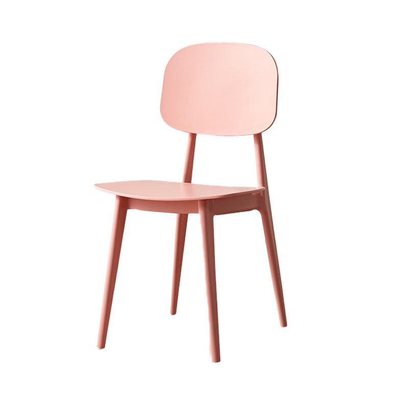 Scandinavian Design Open Back Dining Side Chair Plastic Dining Armless Chair Clearhalo ' kitchen&dining_furn' 'Dining Chairs' 'Dining Tables & Seating' 'dining_chair' 'furn' 'furn_dining_chair' 'Furniture' 'furniture_dining_chair' 'Kitchen & Dining Furniture' 'kitchen' 4600177
