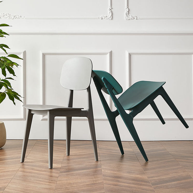 Scandinavian Design Open Back Dining Side Chair Plastic Dining Armless Chair Clearhalo ' kitchen&dining_furn' 'Dining Chairs' 'Dining Tables & Seating' 'dining_chair' 'furn' 'furn_dining_chair' 'Furniture' 'furniture_dining_chair' 'Kitchen & Dining Furniture' 'kitchen' 4600189