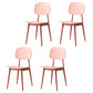 Scandinavian Design Open Back Dining Side Chair Plastic Dining Armless Chair Pink 4 Piece Set Clearhalo ' kitchen&dining_furn' 'Dining Chairs' 'Dining Tables & Seating' 'dining_chair' 'furn' 'furn_dining_chair' 'Furniture' 'furniture_dining_chair' 'Kitchen & Dining Furniture' 'kitchen' 4600190