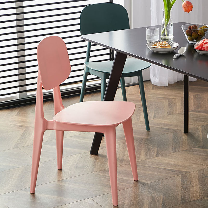 Scandinavian Design Open Back Dining Side Chair Plastic Dining Armless Chair Clearhalo ' kitchen&dining_furn' 'Dining Chairs' 'Dining Tables & Seating' 'dining_chair' 'furn' 'furn_dining_chair' 'Furniture' 'furniture_dining_chair' 'Kitchen & Dining Furniture' 'kitchen' 4600194
