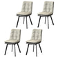 Industrial Style Faux Leather Dining Chairs Armless Solid Back Chair White 4 Piece Set Clearhalo ' kitchen&dining_furn' 'Dining Chairs' 'Dining Tables & Seating' 'dining_chair' 'furn' 'furn_dining_chair' 'Furniture' 'furniture_dining_chair' 'Kitchen & Dining Furniture' 'kitchen' 4600207