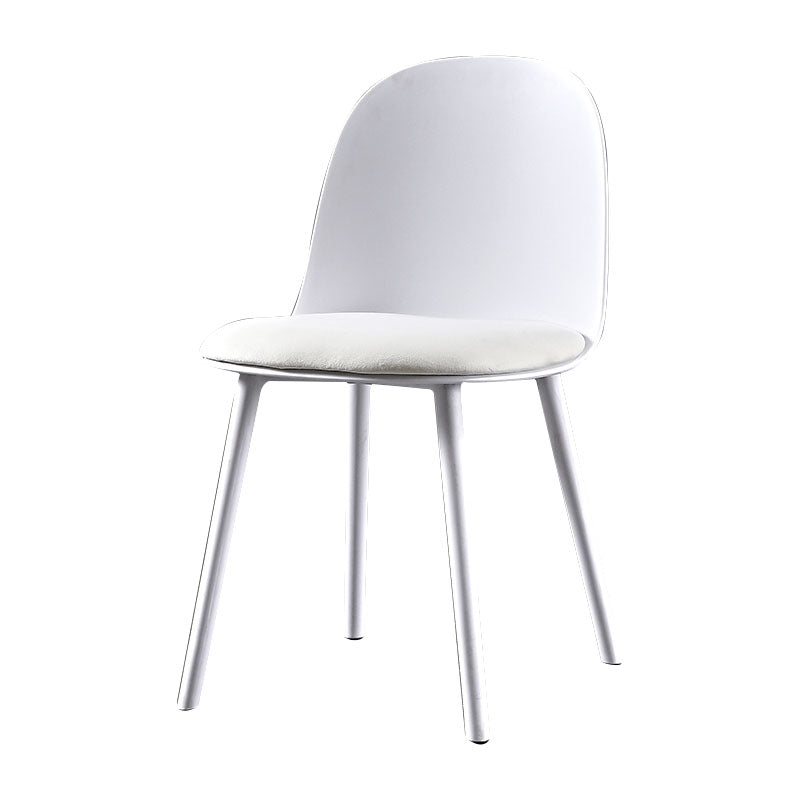 Contemporary Chair Dining Armless Side Chairs with Plastic Legs for Kitchen Clearhalo ' kitchen&dining_furn' 'Dining Chairs' 'Dining Tables & Seating' 'dining_chair' 'furn' 'furn_dining_chair' 'Furniture' 'furniture_dining_chair' 'Kitchen & Dining Furniture' 'kitchen' 4600227