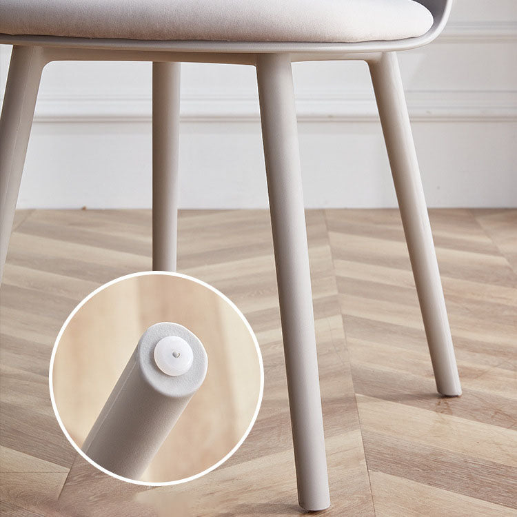 Contemporary Chair Dining Armless Side Chairs with Plastic Legs for Kitchen Clearhalo ' kitchen&dining_furn' 'Dining Chairs' 'Dining Tables & Seating' 'dining_chair' 'furn' 'furn_dining_chair' 'Furniture' 'furniture_dining_chair' 'Kitchen & Dining Furniture' 'kitchen' 4600233