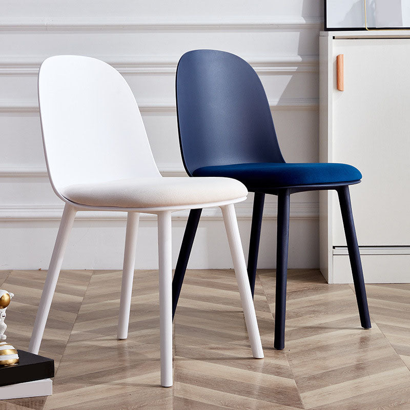 Contemporary Chair Dining Armless Side Chairs with Plastic Legs for Kitchen Clearhalo ' kitchen&dining_furn' 'Dining Chairs' 'Dining Tables & Seating' 'dining_chair' 'furn' 'furn_dining_chair' 'Furniture' 'furniture_dining_chair' 'Kitchen & Dining Furniture' 'kitchen' 4600235