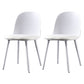 Contemporary Chair Dining Armless Side Chairs with Plastic Legs for Kitchen White 2 Piece Set Clearhalo ' kitchen&dining_furn' 'Dining Chairs' 'Dining Tables & Seating' 'dining_chair' 'furn' 'furn_dining_chair' 'Furniture' 'furniture_dining_chair' 'Kitchen & Dining Furniture' 'kitchen' 4600253