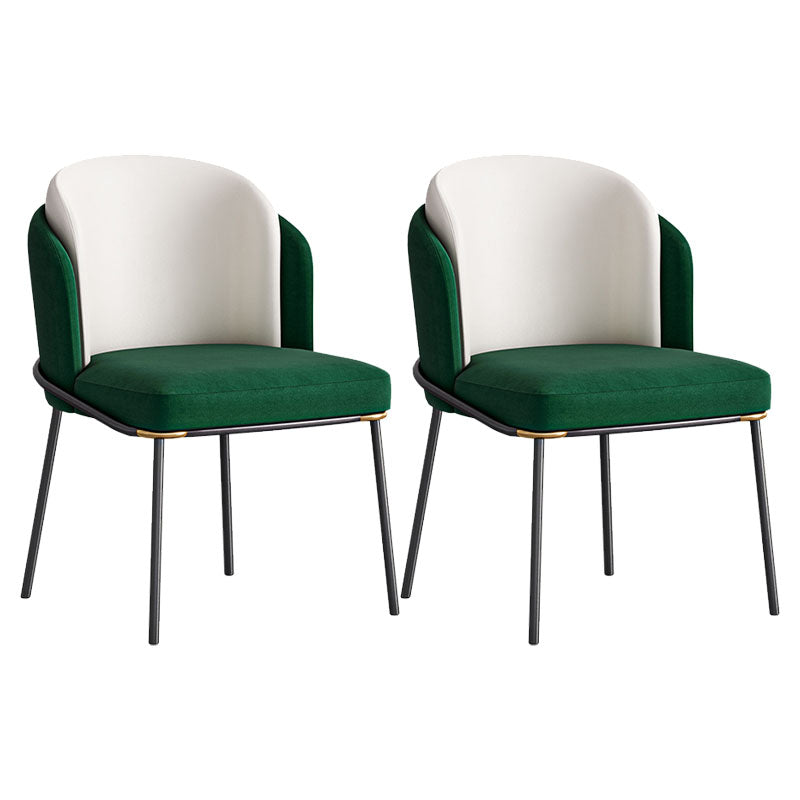 Modern Bedroom Parsons Side Chair Matte Finish Upholstered Dining Chair Green-White 2 Piece Set Clearhalo ' kitchen&dining_furn' 'Dining Chairs' 'Dining Tables & Seating' 'dining_chair' 'furn' 'furn_dining_chair' 'Furniture' 'furniture_dining_chair' 'Kitchen & Dining Furniture' 'kitchen' 4600264