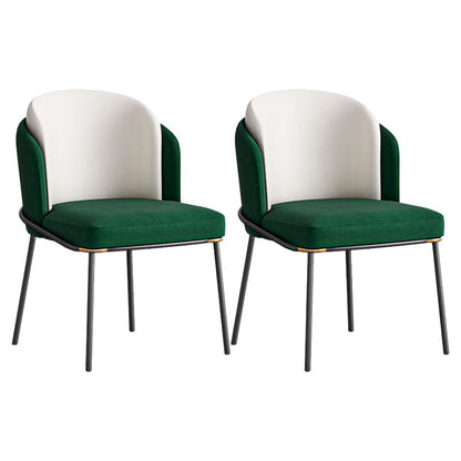 Modern Bedroom Parsons Side Chair Matte Finish Upholstered Dining Chair Green-White 2 Piece Set Clearhalo ' kitchen&dining_furn' 'Dining Chairs' 'Dining Tables & Seating' 'dining_chair' 'furn' 'furn_dining_chair' 'Furniture' 'furniture_dining_chair' 'Kitchen & Dining Furniture' 'kitchen' 4600264