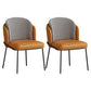 Modern Bedroom Parsons Side Chair Matte Finish Upholstered Dining Chair Orange 2 Piece Set Clearhalo ' kitchen&dining_furn' 'Dining Chairs' 'Dining Tables & Seating' 'dining_chair' 'furn' 'furn_dining_chair' 'Furniture' 'furniture_dining_chair' 'Kitchen & Dining Furniture' 'kitchen' 4600266