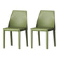 Contemporary Faux Leather Dining Chair Metal Dining Armless Chairs for Home Use Pea Green 2 Piece Set Clearhalo ' kitchen&dining_furn' 'Dining Chairs' 'Dining Tables & Seating' 'dining_chair' 'furn' 'furn_dining_chair' 'Furniture' 'furniture_dining_chair' 'Kitchen & Dining Furniture' 'kitchen' 4600295