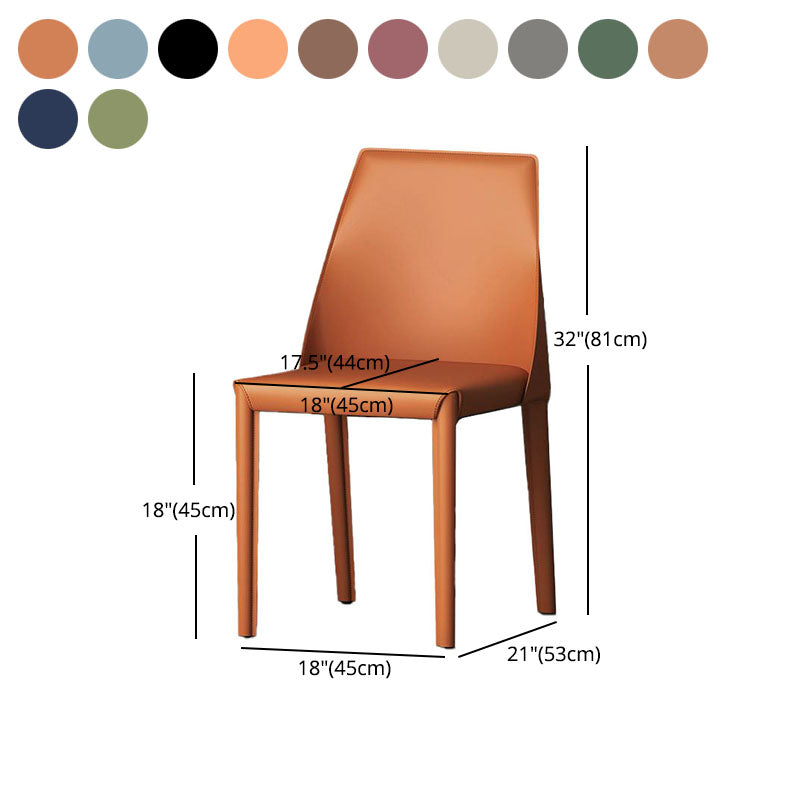 Contemporary Faux Leather Dining Chair Metal Dining Armless Chairs for Home Use Clearhalo ' kitchen&dining_furn' 'Dining Chairs' 'Dining Tables & Seating' 'dining_chair' 'furn' 'furn_dining_chair' 'Furniture' 'furniture_dining_chair' 'Kitchen & Dining Furniture' 'kitchen' 4600296