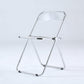 Industrial Style Open Back Dining Side Chair Plastic Dining Armless Chair Clear 1 Piece Clearhalo ' kitchen&dining_furn' 'Dining Chairs' 'Dining Tables & Seating' 'dining_chair' 'furn' 'furn_dining_chair' 'Furniture' 'furniture_dining_chair' 'Kitchen & Dining Furniture' 'kitchen' 4600298