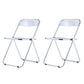 Industrial Style Open Back Dining Side Chair Plastic Dining Armless Chair Clear 2 Piece Set Clearhalo ' kitchen&dining_furn' 'Dining Chairs' 'Dining Tables & Seating' 'dining_chair' 'furn' 'furn_dining_chair' 'Furniture' 'furniture_dining_chair' 'Kitchen & Dining Furniture' 'kitchen' 4600300