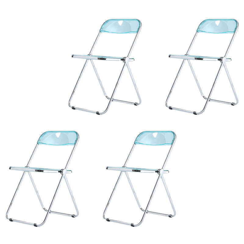 Industrial Style Open Back Dining Side Chair Plastic Dining Armless Chair Blue 4 Piece Set Clearhalo ' kitchen&dining_furn' 'Dining Chairs' 'Dining Tables & Seating' 'dining_chair' 'furn' 'furn_dining_chair' 'Furniture' 'furniture_dining_chair' 'Kitchen & Dining Furniture' 'kitchen' 4600314