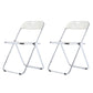 Industrial Style Open Back Dining Side Chair Plastic Dining Armless Chair White 2 Piece Set Clearhalo ' kitchen&dining_furn' 'Dining Chairs' 'Dining Tables & Seating' 'dining_chair' 'furn' 'furn_dining_chair' 'Furniture' 'furniture_dining_chair' 'Kitchen & Dining Furniture' 'kitchen' 4600326