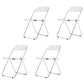 Industrial Style Open Back Dining Side Chair Plastic Dining Armless Chair White 4 Piece Set Clearhalo ' kitchen&dining_furn' 'Dining Chairs' 'Dining Tables & Seating' 'dining_chair' 'furn' 'furn_dining_chair' 'Furniture' 'furniture_dining_chair' 'Kitchen & Dining Furniture' 'kitchen' 4600327