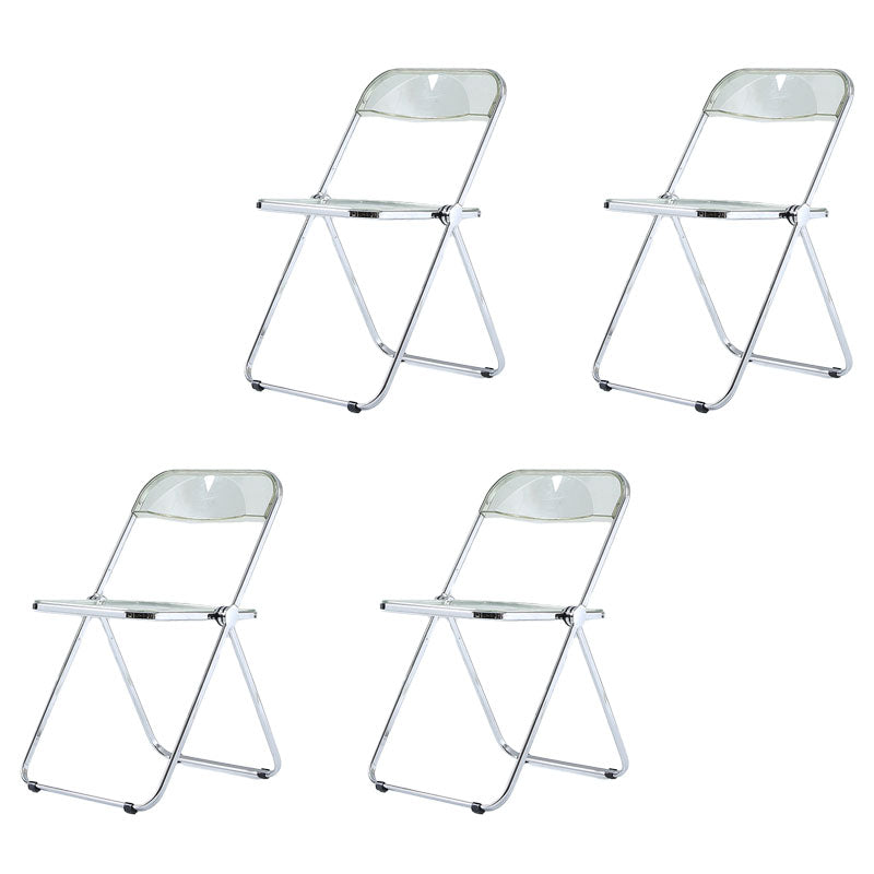 Industrial Style Open Back Dining Side Chair Plastic Dining Armless Chair Light Green 4 Piece Set Clearhalo ' kitchen&dining_furn' 'Dining Chairs' 'Dining Tables & Seating' 'dining_chair' 'furn' 'furn_dining_chair' 'Furniture' 'furniture_dining_chair' 'Kitchen & Dining Furniture' 'kitchen' 4600330