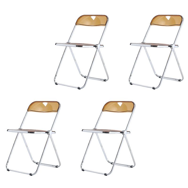 Industrial Style Open Back Dining Side Chair Plastic Dining Armless Chair Tan 4 Piece Set Clearhalo ' kitchen&dining_furn' 'Dining Chairs' 'Dining Tables & Seating' 'dining_chair' 'furn' 'furn_dining_chair' 'Furniture' 'furniture_dining_chair' 'Kitchen & Dining Furniture' 'kitchen' 4600333