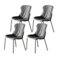 Metal Industrial Indoor-Outdoor Chairs Solid Back Side Chair Dark Gray 4 Piece Set Silver Clearhalo ' kitchen&dining_furn' 'Dining Chairs' 'Dining Tables & Seating' 'dining_chair' 'furn' 'furn_dining_chair' 'Furniture' 'furniture_dining_chair' 'Kitchen & Dining Furniture' 'kitchen' 4600357