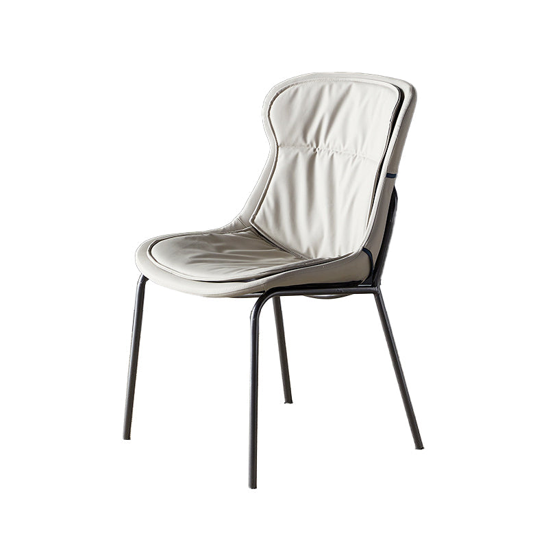 Metal Industrial Indoor-Outdoor Chairs Solid Back Side Chair Light Gray 1 Piece Silver Clearhalo ' kitchen&dining_furn' 'Dining Chairs' 'Dining Tables & Seating' 'dining_chair' 'furn' 'furn_dining_chair' 'Furniture' 'furniture_dining_chair' 'Kitchen & Dining Furniture' 'kitchen' 4600360