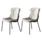 Metal Industrial Indoor-Outdoor Chairs Solid Back Side Chair Light Gray 2 Piece Set Silver Clearhalo ' kitchen&dining_furn' 'Dining Chairs' 'Dining Tables & Seating' 'dining_chair' 'furn' 'furn_dining_chair' 'Furniture' 'furniture_dining_chair' 'Kitchen & Dining Furniture' 'kitchen' 4600361