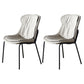 Metal Industrial Indoor-Outdoor Chairs Solid Back Side Chair Light Gray 2 Piece Set Black Clearhalo ' kitchen&dining_furn' 'Dining Chairs' 'Dining Tables & Seating' 'dining_chair' 'furn' 'furn_dining_chair' 'Furniture' 'furniture_dining_chair' 'Kitchen & Dining Furniture' 'kitchen' 4600367