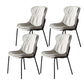 Metal Industrial Indoor-Outdoor Chairs Solid Back Side Chair Light Gray 4 Piece Set Black Clearhalo ' kitchen&dining_furn' 'Dining Chairs' 'Dining Tables & Seating' 'dining_chair' 'furn' 'furn_dining_chair' 'Furniture' 'furniture_dining_chair' 'Kitchen & Dining Furniture' 'kitchen' 4600368