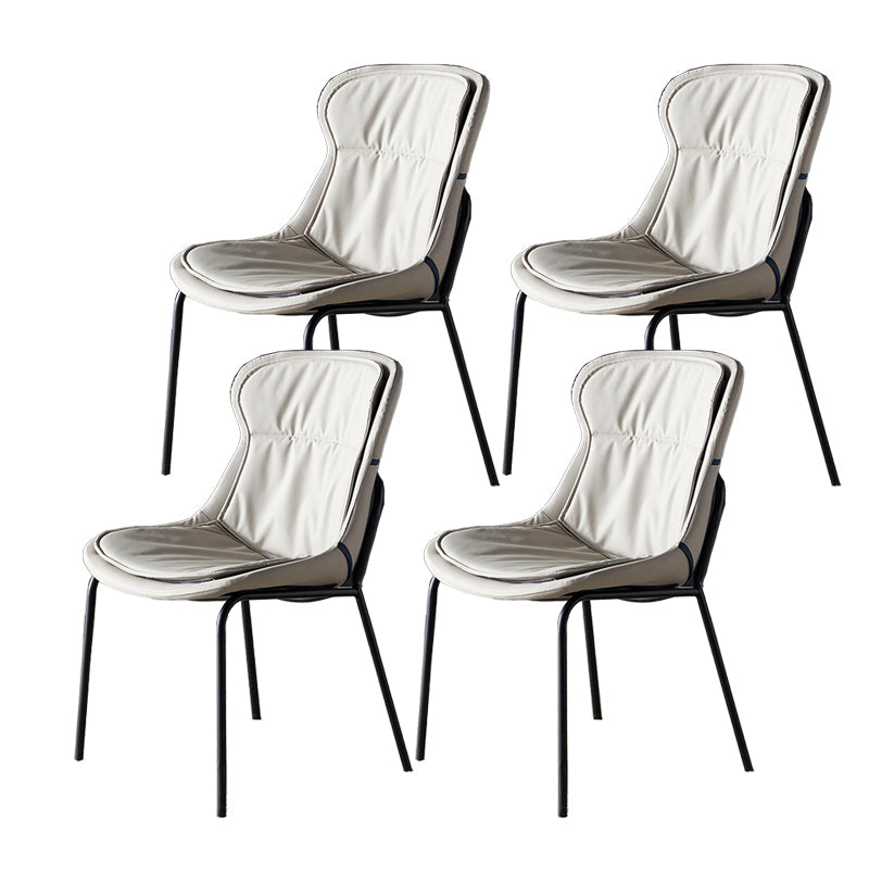Metal Industrial Indoor-Outdoor Chairs Solid Back Side Chair Light Gray 4 Piece Set Black Clearhalo ' kitchen&dining_furn' 'Dining Chairs' 'Dining Tables & Seating' 'dining_chair' 'furn' 'furn_dining_chair' 'Furniture' 'furniture_dining_chair' 'Kitchen & Dining Furniture' 'kitchen' 4600368