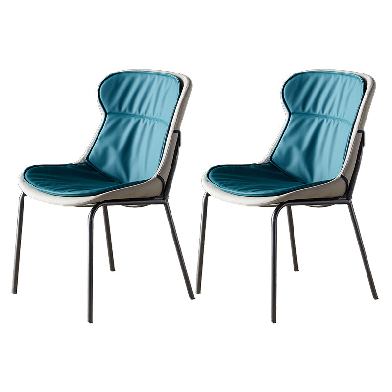 Metal Industrial Indoor-Outdoor Chairs Solid Back Side Chair Green 2 Piece Set Silver Clearhalo ' kitchen&dining_furn' 'Dining Chairs' 'Dining Tables & Seating' 'dining_chair' 'furn' 'furn_dining_chair' 'Furniture' 'furniture_dining_chair' 'Kitchen & Dining Furniture' 'kitchen' 4600370