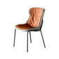 Metal Industrial Indoor-Outdoor Chairs Solid Back Side Chair Orange 1 Piece Silver Clearhalo ' kitchen&dining_furn' 'Dining Chairs' 'Dining Tables & Seating' 'dining_chair' 'furn' 'furn_dining_chair' 'Furniture' 'furniture_dining_chair' 'Kitchen & Dining Furniture' 'kitchen' 4600375