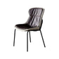 Metal Industrial Indoor-Outdoor Chairs Solid Back Side Chair Dark Brown 1 Piece Black Clearhalo ' kitchen&dining_furn' 'Dining Chairs' 'Dining Tables & Seating' 'dining_chair' 'furn' 'furn_dining_chair' 'Furniture' 'furniture_dining_chair' 'Kitchen & Dining Furniture' 'kitchen' 4600378