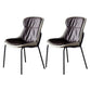 Metal Industrial Indoor-Outdoor Chairs Solid Back Side Chair Dark Brown 2 Piece Set Black Clearhalo ' kitchen&dining_furn' 'Dining Chairs' 'Dining Tables & Seating' 'dining_chair' 'furn' 'furn_dining_chair' 'Furniture' 'furniture_dining_chair' 'Kitchen & Dining Furniture' 'kitchen' 4600379