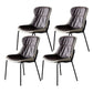 Metal Industrial Indoor-Outdoor Chairs Solid Back Side Chair Dark Brown 4 Piece Set Black Clearhalo ' kitchen&dining_furn' 'Dining Chairs' 'Dining Tables & Seating' 'dining_chair' 'furn' 'furn_dining_chair' 'Furniture' 'furniture_dining_chair' 'Kitchen & Dining Furniture' 'kitchen' 4600380