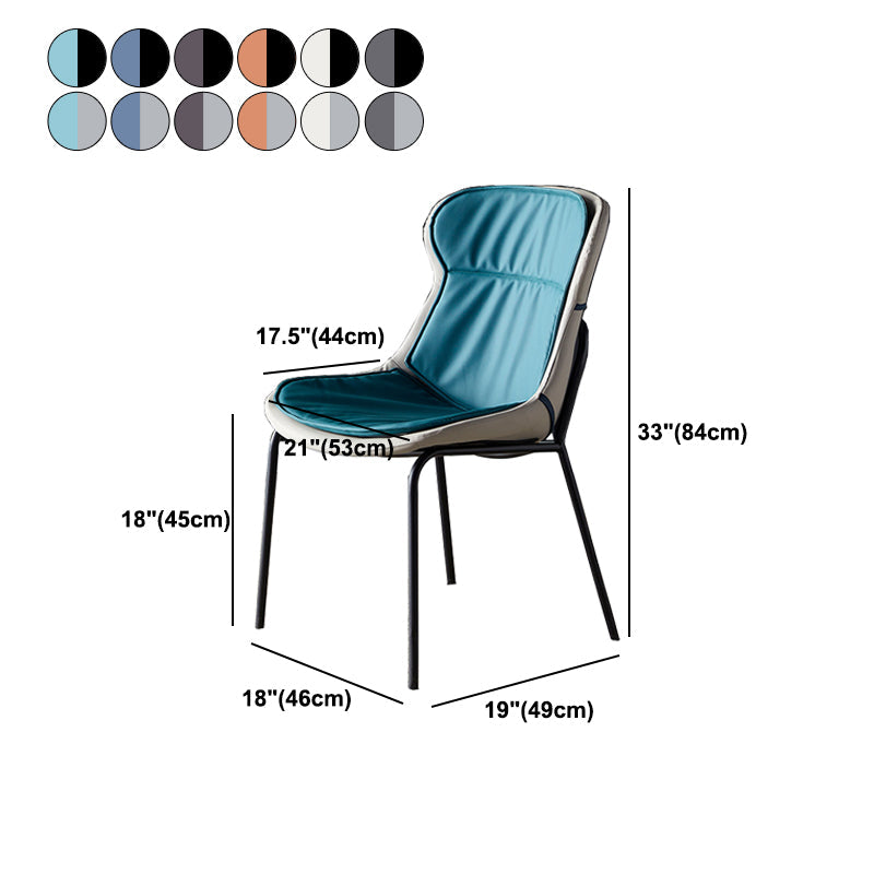 Metal Industrial Indoor-Outdoor Chairs Solid Back Side Chair Clearhalo ' kitchen&dining_furn' 'Dining Chairs' 'Dining Tables & Seating' 'dining_chair' 'furn' 'furn_dining_chair' 'Furniture' 'furniture_dining_chair' 'Kitchen & Dining Furniture' 'kitchen' 4600384
