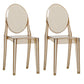 Scandinavian Design Stacking Plastic Dining Armless Chair Open Back Side Chair Amber-Red 2 Piece Set Clearhalo ' kitchen&dining_furn' 'Dining Chairs' 'Dining Tables & Seating' 'dining_chair' 'furn' 'furn_dining_chair' 'Furniture' 'furniture_dining_chair' 'Kitchen & Dining Furniture' 'kitchen' 4600387