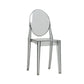 Scandinavian Design Stacking Plastic Dining Armless Chair Open Back Side Chair Smoke Gray 1 Piece Clearhalo ' kitchen&dining_furn' 'Dining Chairs' 'Dining Tables & Seating' 'dining_chair' 'furn' 'furn_dining_chair' 'Furniture' 'furniture_dining_chair' 'Kitchen & Dining Furniture' 'kitchen' 4600391