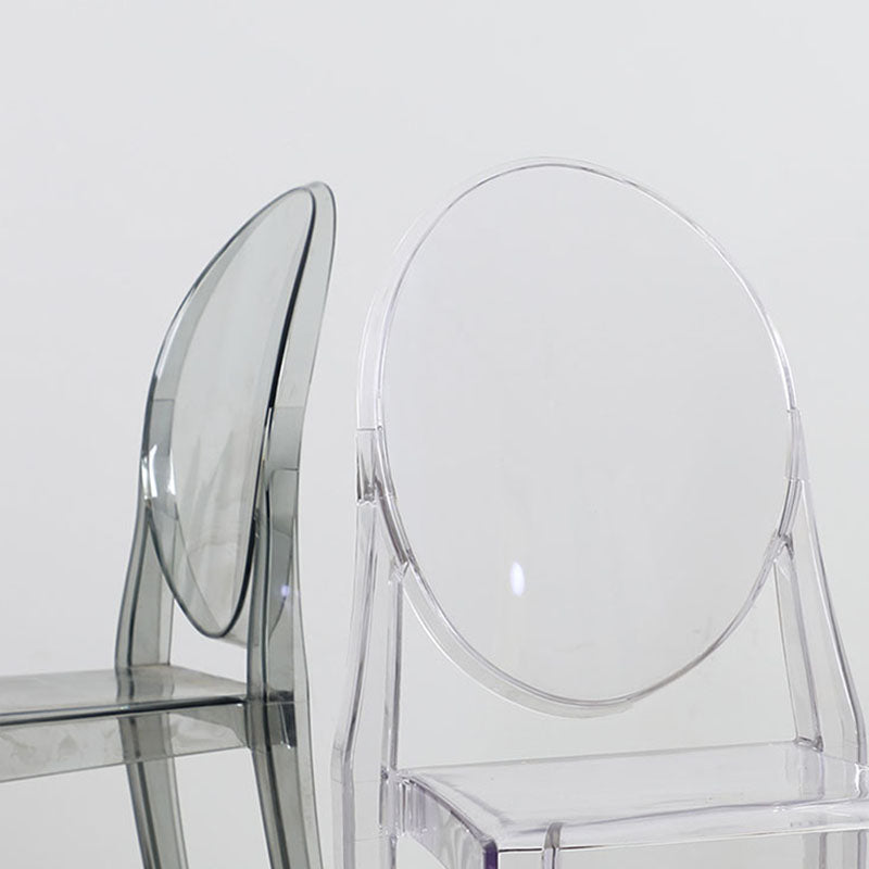 Scandinavian Design Stacking Plastic Dining Armless Chair Open Back Side Chair Clearhalo ' kitchen&dining_furn' 'Dining Chairs' 'Dining Tables & Seating' 'dining_chair' 'furn' 'furn_dining_chair' 'Furniture' 'furniture_dining_chair' 'Kitchen & Dining Furniture' 'kitchen' 4600398