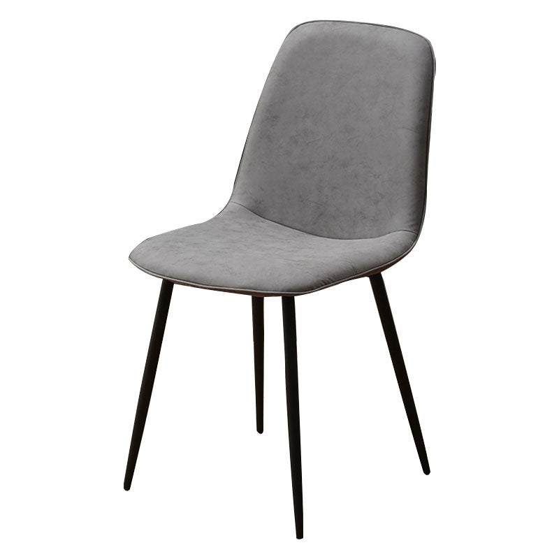 Modern Home Solid Back Side Chair Matte Finish Upholstered Dining Chair Clearhalo ' kitchen&dining_furn' 'Dining Chairs' 'Dining Tables & Seating' 'dining_chair' 'furn' 'furn_dining_chair' 'Furniture' 'furniture_dining_chair' 'Kitchen & Dining Furniture' 'kitchen' 4600410