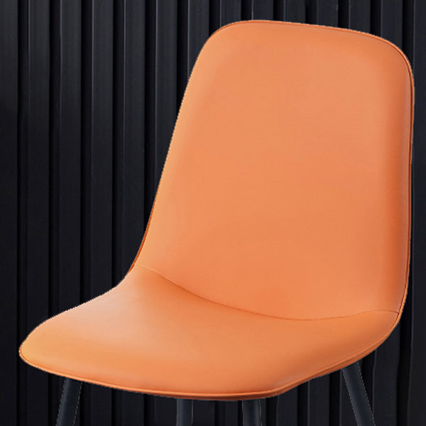 Modern Home Solid Back Side Chair Matte Finish Upholstered Dining Chair Clearhalo ' kitchen&dining_furn' 'Dining Chairs' 'Dining Tables & Seating' 'dining_chair' 'furn' 'furn_dining_chair' 'Furniture' 'furniture_dining_chair' 'Kitchen & Dining Furniture' 'kitchen' 4600418