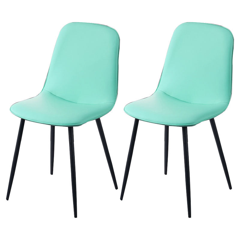 Modern Home Solid Back Side Chair Matte Finish Upholstered Dining Chair Lake Green 2 Piece Set Clearhalo ' kitchen&dining_furn' 'Dining Chairs' 'Dining Tables & Seating' 'dining_chair' 'furn' 'furn_dining_chair' 'Furniture' 'furniture_dining_chair' 'Kitchen & Dining Furniture' 'kitchen' 4600423