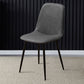 Modern Home Solid Back Side Chair Matte Finish Upholstered Dining Chair Dark Gray 1 Piece Clearhalo ' kitchen&dining_furn' 'Dining Chairs' 'Dining Tables & Seating' 'dining_chair' 'furn' 'furn_dining_chair' 'Furniture' 'furniture_dining_chair' 'Kitchen & Dining Furniture' 'kitchen' 4600435