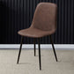 Modern Home Solid Back Side Chair Matte Finish Upholstered Dining Chair Dark Brown 1 Piece Clearhalo ' kitchen&dining_furn' 'Dining Chairs' 'Dining Tables & Seating' 'dining_chair' 'furn' 'furn_dining_chair' 'Furniture' 'furniture_dining_chair' 'Kitchen & Dining Furniture' 'kitchen' 4600441