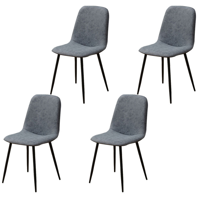 Modern Home Solid Back Side Chair Matte Finish Upholstered Dining Chair Light Blue 4 Piece Set Clearhalo ' kitchen&dining_furn' 'Dining Chairs' 'Dining Tables & Seating' 'dining_chair' 'furn' 'furn_dining_chair' 'Furniture' 'furniture_dining_chair' 'Kitchen & Dining Furniture' 'kitchen' 4600449
