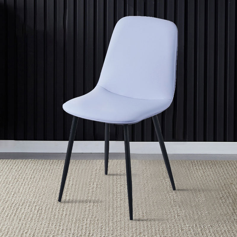 Modern Home Solid Back Side Chair Matte Finish Upholstered Dining Chair Purplish Blue 1 Piece Clearhalo ' kitchen&dining_furn' 'Dining Chairs' 'Dining Tables & Seating' 'dining_chair' 'furn' 'furn_dining_chair' 'Furniture' 'furniture_dining_chair' 'Kitchen & Dining Furniture' 'kitchen' 4600462
