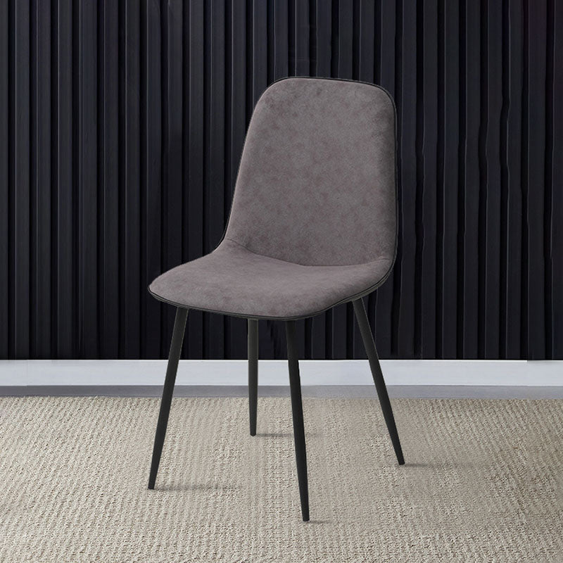 Modern Home Solid Back Side Chair Matte Finish Upholstered Dining Chair Brown 1 Piece Clearhalo ' kitchen&dining_furn' 'Dining Chairs' 'Dining Tables & Seating' 'dining_chair' 'furn' 'furn_dining_chair' 'Furniture' 'furniture_dining_chair' 'Kitchen & Dining Furniture' 'kitchen' 4600468