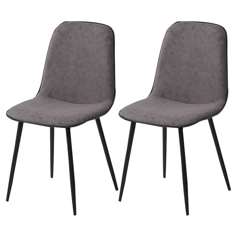 Modern Home Solid Back Side Chair Matte Finish Upholstered Dining Chair Brown 2 Piece Set Clearhalo ' kitchen&dining_furn' 'Dining Chairs' 'Dining Tables & Seating' 'dining_chair' 'furn' 'furn_dining_chair' 'Furniture' 'furniture_dining_chair' 'Kitchen & Dining Furniture' 'kitchen' 4600469