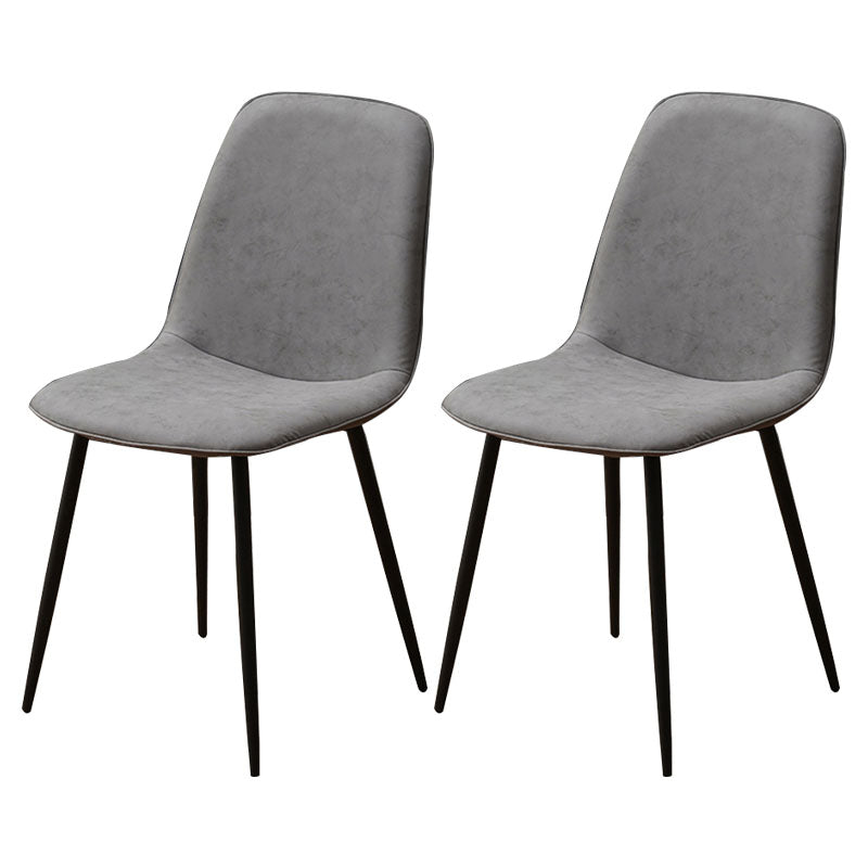 Modern Home Solid Back Side Chair Matte Finish Upholstered Dining Chair Light Gray 2 Piece Set Clearhalo ' kitchen&dining_furn' 'Dining Chairs' 'Dining Tables & Seating' 'dining_chair' 'furn' 'furn_dining_chair' 'Furniture' 'furniture_dining_chair' 'Kitchen & Dining Furniture' 'kitchen' 4600475